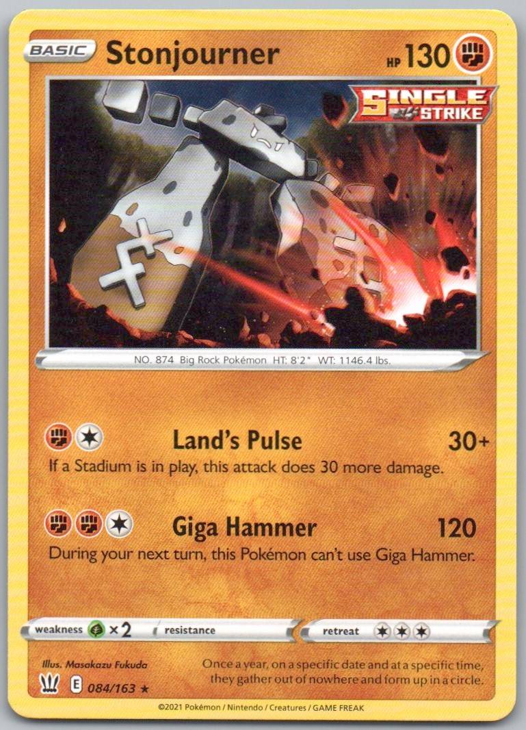 Stonjourner 084 Normal Fighting Card - Battle Styles