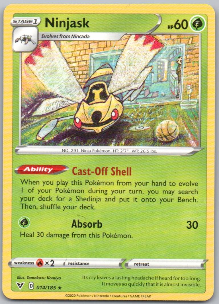 Ninjask 014 Normal Grass Card - Vivid Voltage