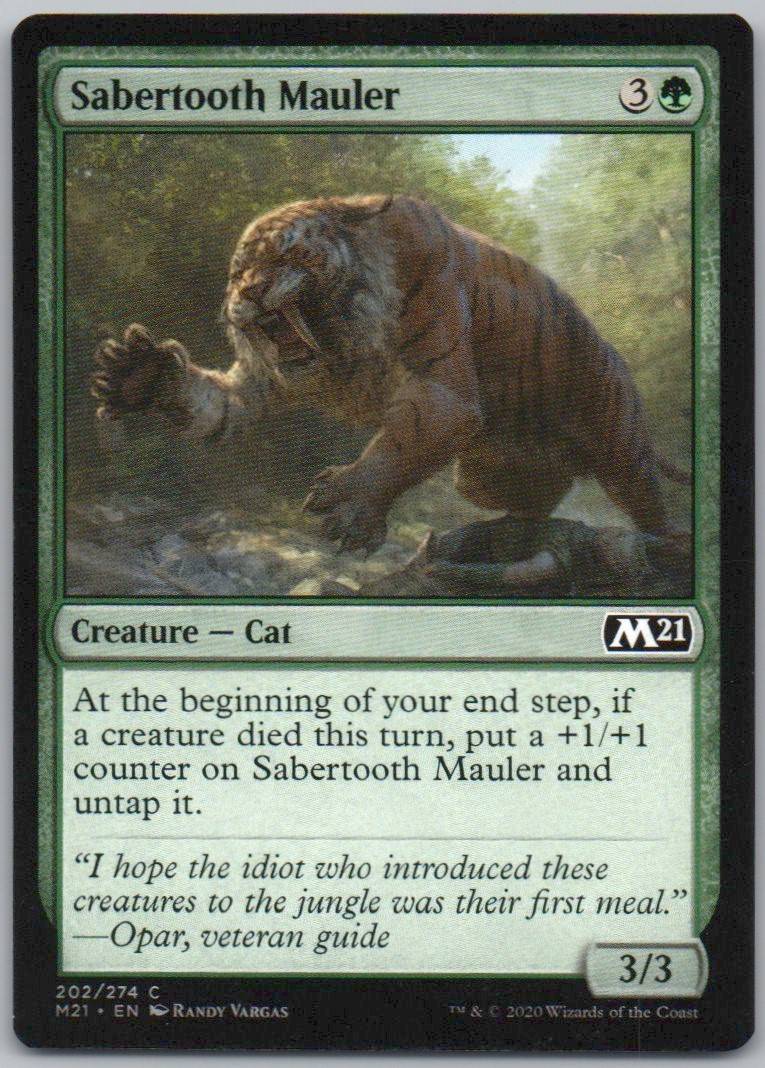Sabertooth Mauler 202 Normal Creature Card - Core Set 2021