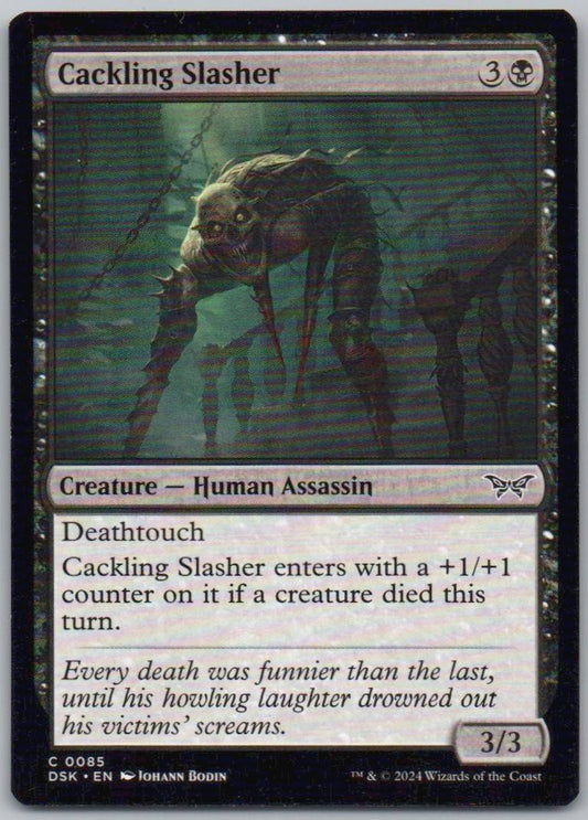 Cackling Slasher 85 Normal Creature Card - Duskmourn: House of Horror