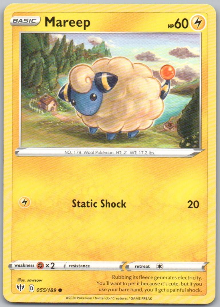 Mareep 055 Normal Lightning Card - Darkness Ablaze