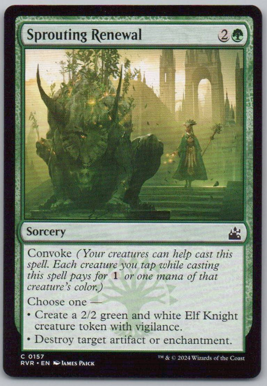 Sprouting Renewal 157 Normal Sorcery Card - Ravnica Remastered