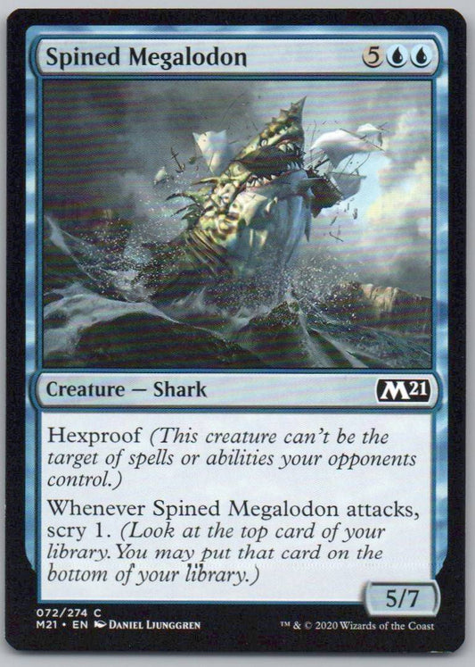 Spined Megalodon 72 Normal Creature Card - Core Set 2021