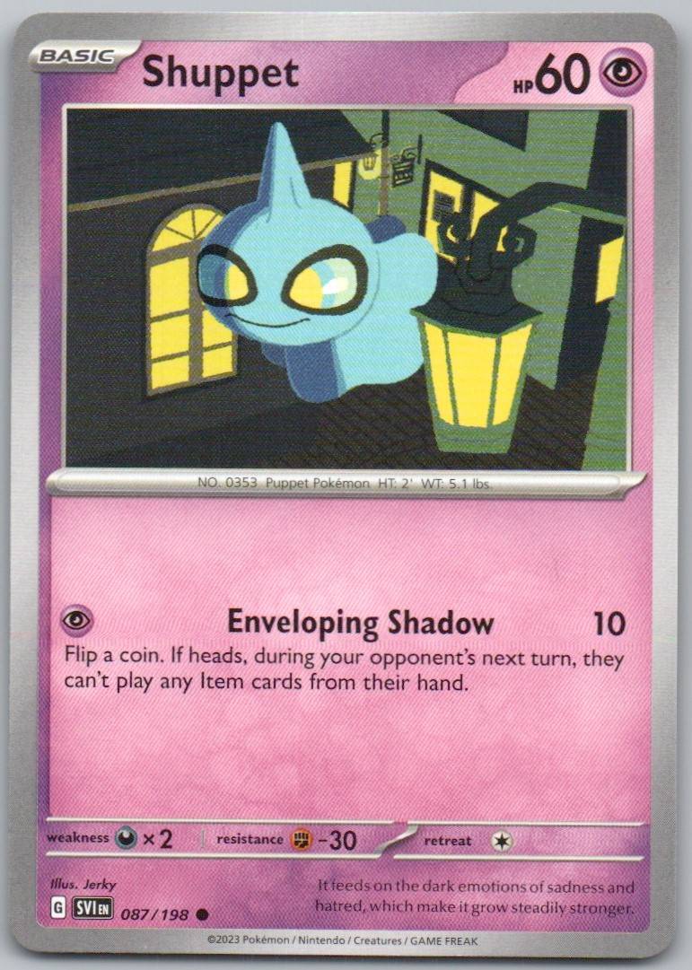 Shuppet 087 Normal Psychic Card - Scarlet & Violet