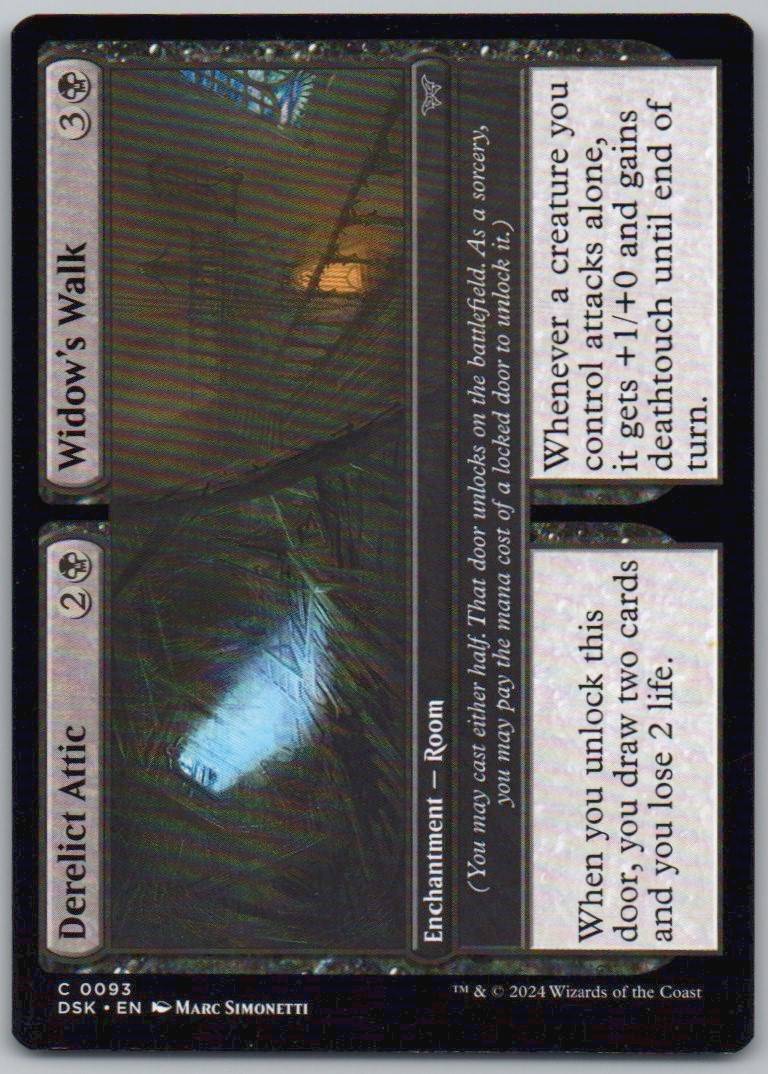Derelict Attic // Widow's Walk 93 Normal Enchantment Card - Duskmourn: House of Horror