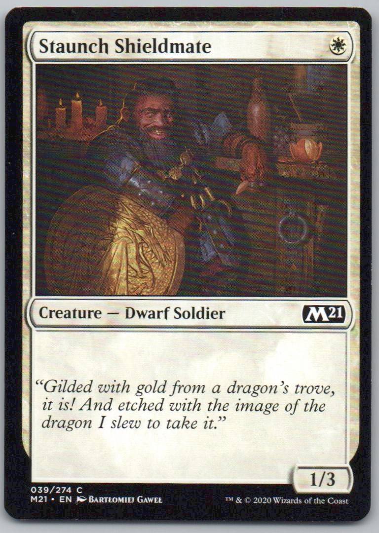 Staunch Shieldmate 39 Normal Creature Card - Core Set 2021