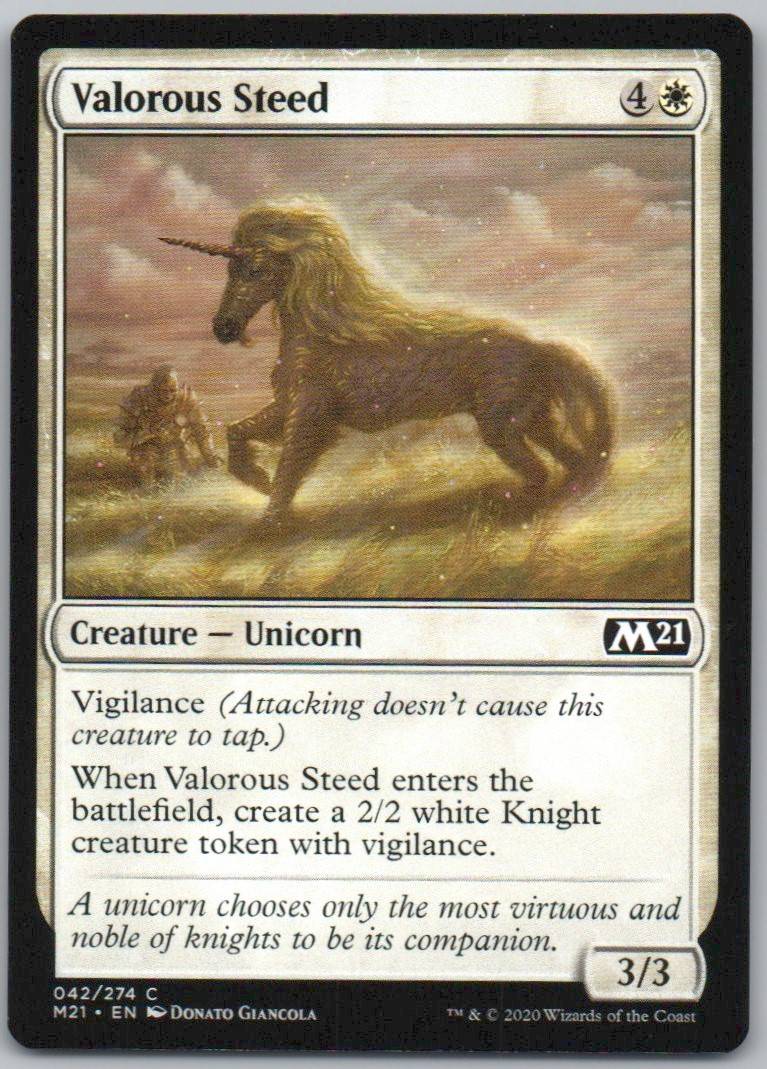 Valorous Steed 42 Normal Creature Card - Core Set 2021