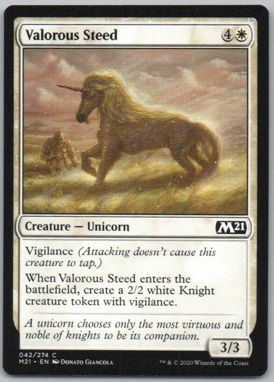 Valorous Steed 42 Normal Creature Card - Core Set 2021