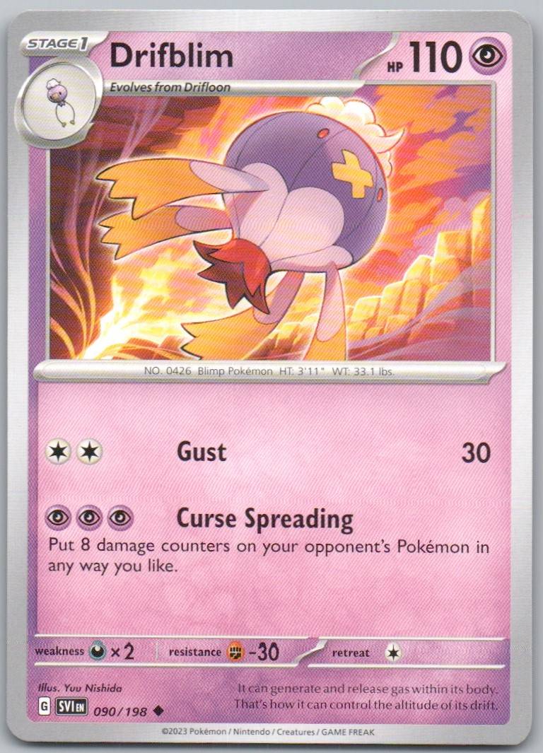 Drifblim 090 Normal Psychic Card - Scarlet & Violet