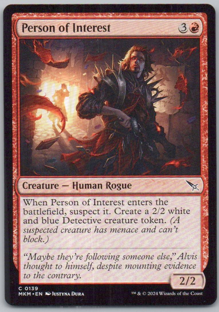 Person of Interest 139 0 Creature Card - Murders at Karlov Manor