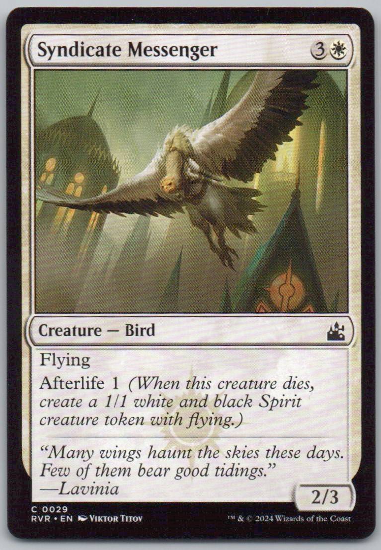 Syndicate Messenger 29 Normal Creature Card - Ravnica Remastered