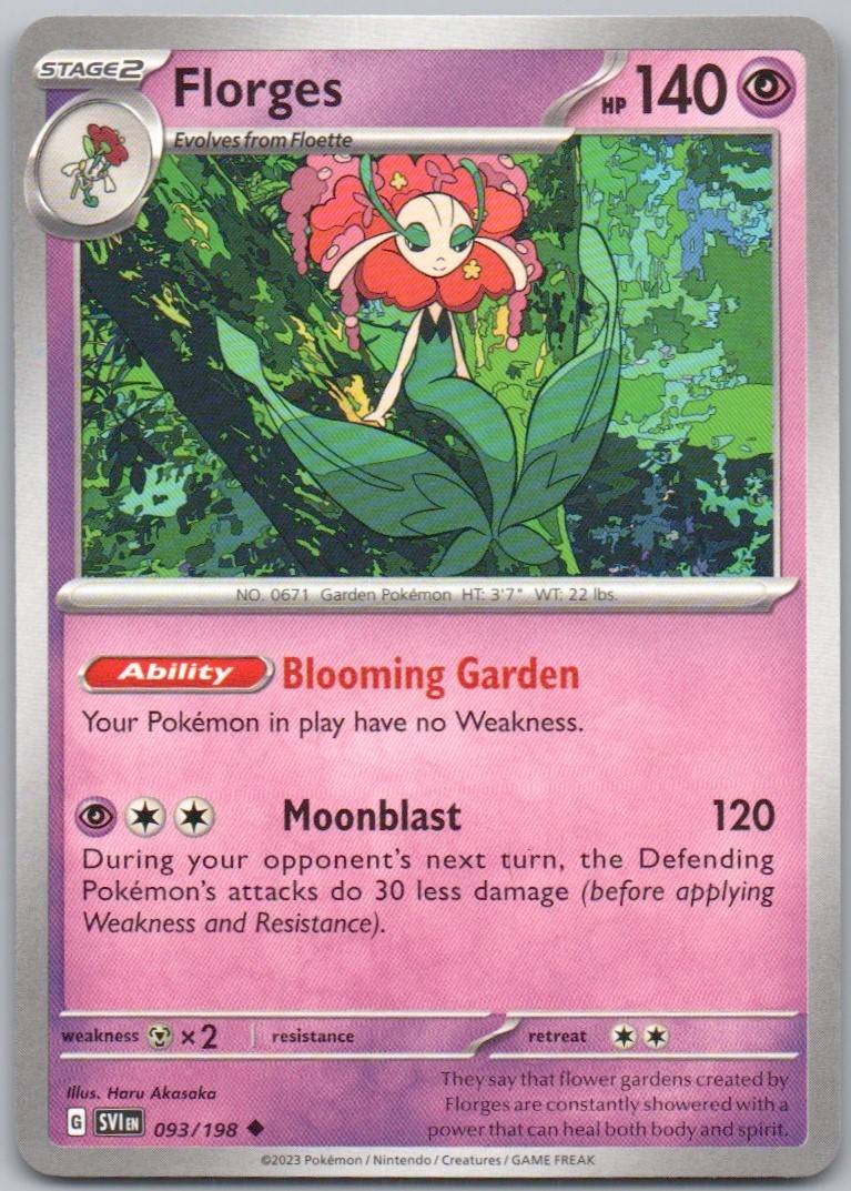 Florges 093 Normal Psychic Card - Scarlet & Violet