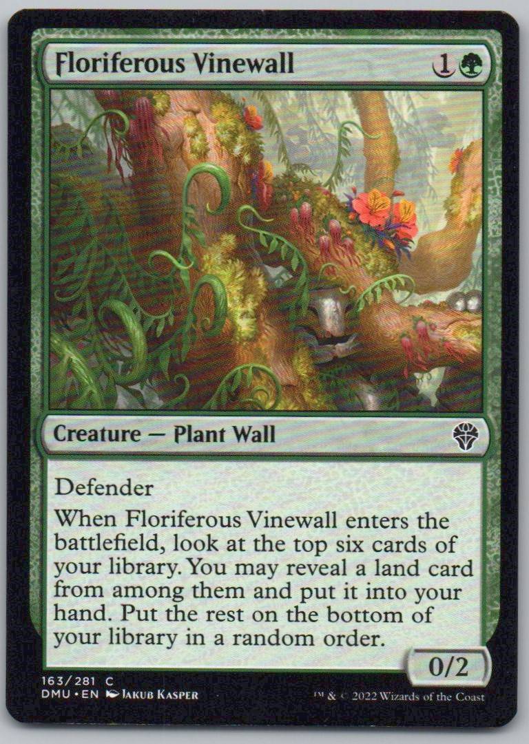Floriferous Vinewall 163 Normal Creature Card - Dominaria United