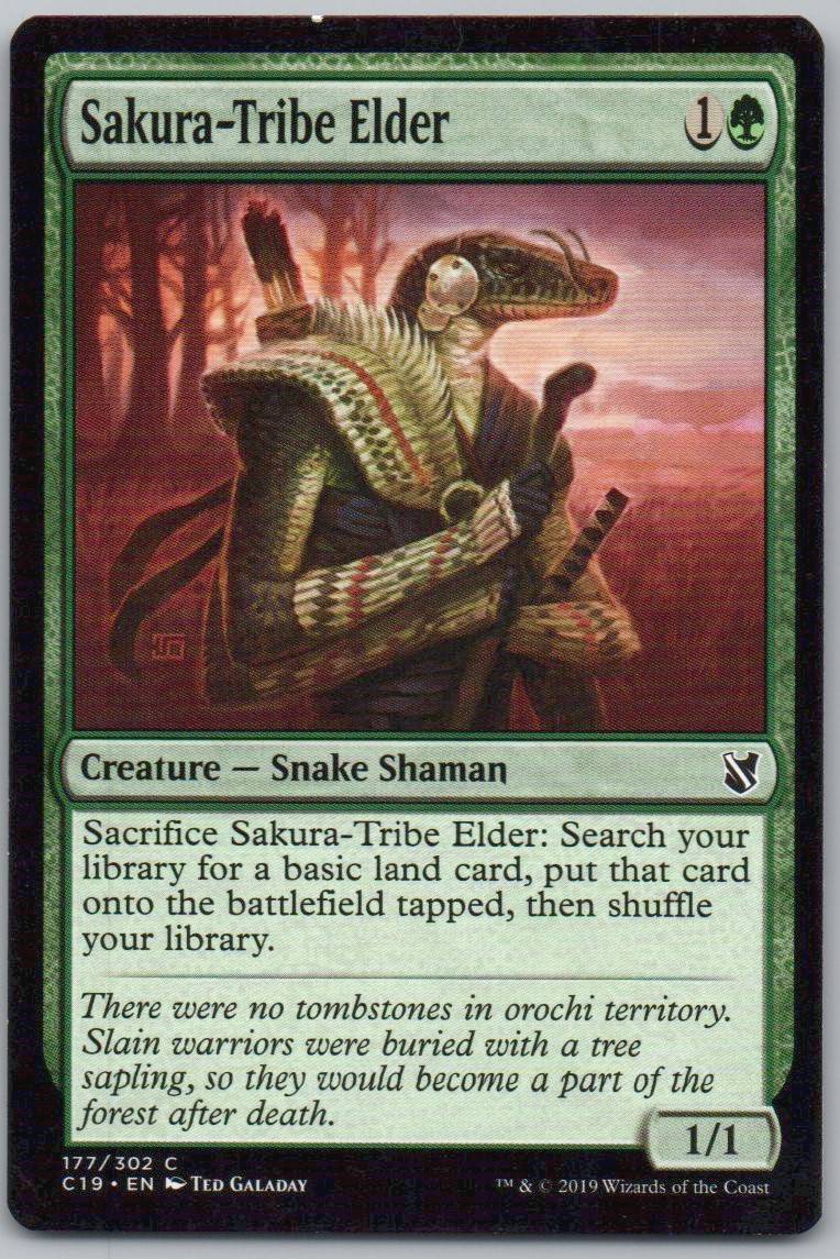 Sakura-Tribe Elder 177 Normal Creature Card - Commander 2019