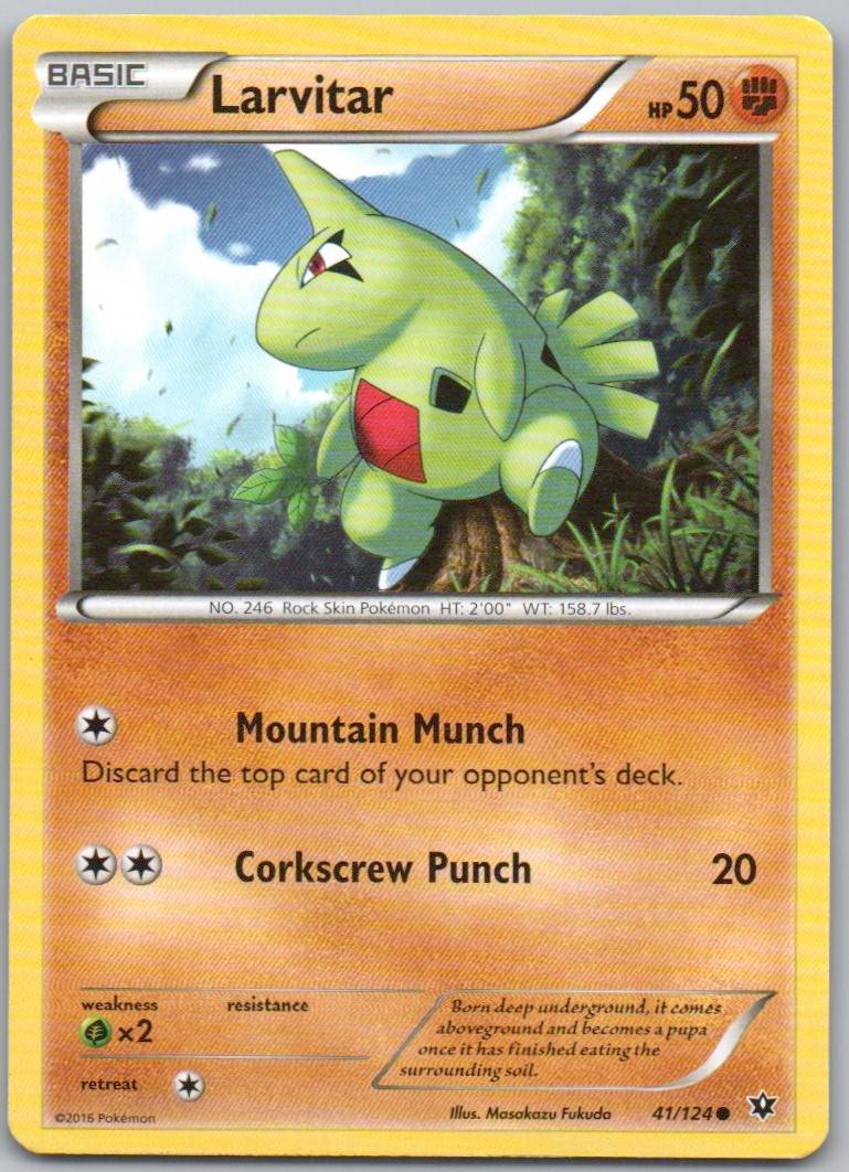 Larvitar 041 Normal Fighting Card - Fates Collide