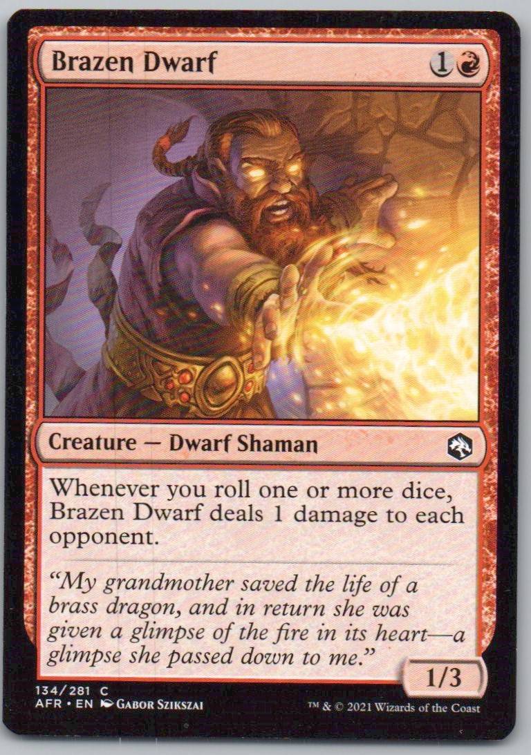 Brazen Dwarf 134 Normal Creature Card - Adventures in the Forgotten Realms