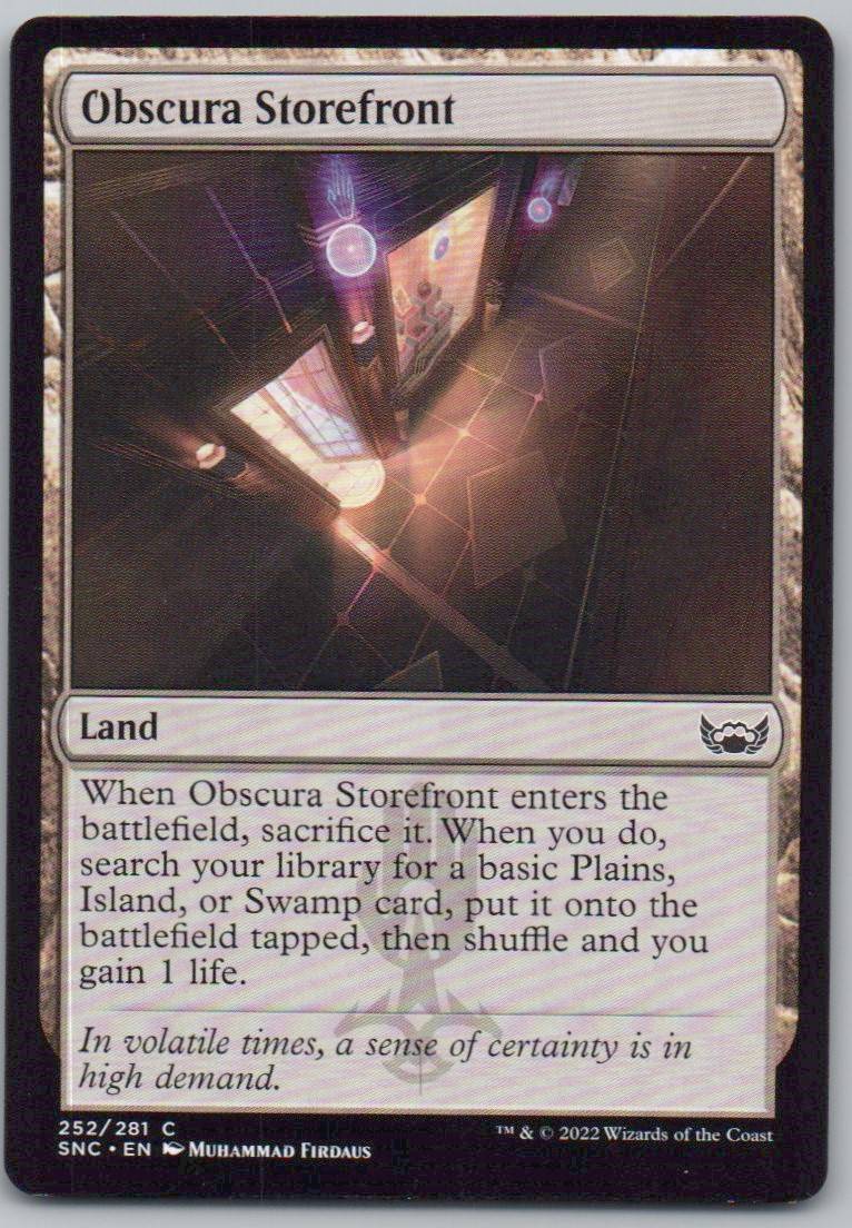 Obscura Storefront 252 Normal Land Card - Streets of New Capenna