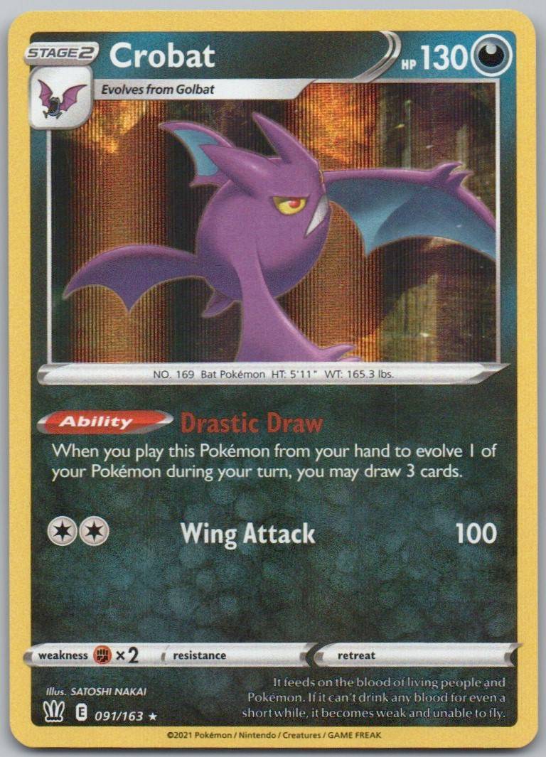 Crobat 091 Holo Darkness Card - Battle Styles
