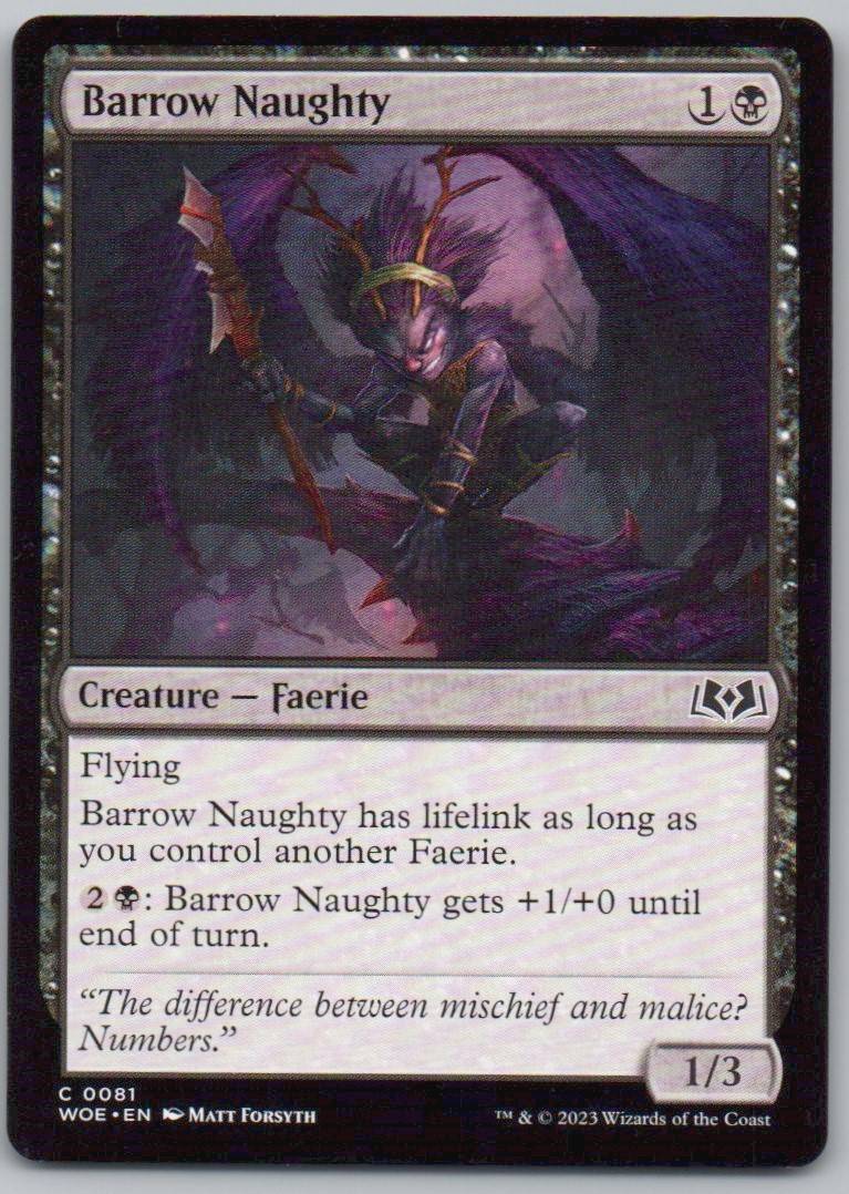 Barrow Naughty 81 Normal Creature Card - Wilds of Eldraine