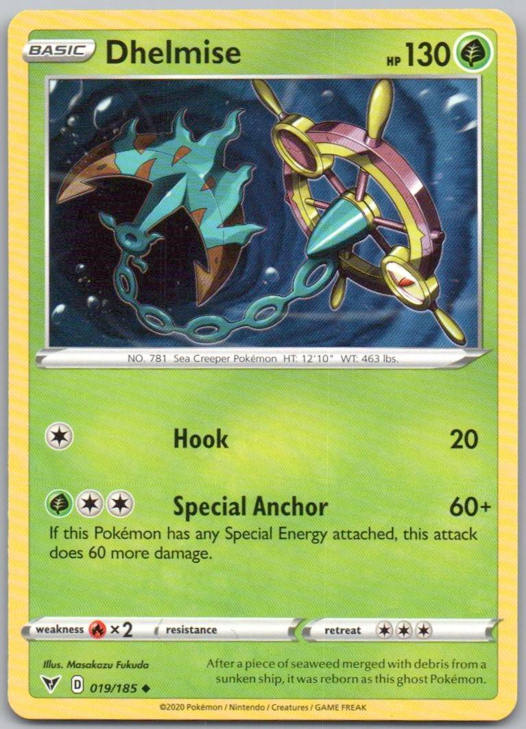 Dhelmise 019 Normal Grass Card - Vivid Voltage