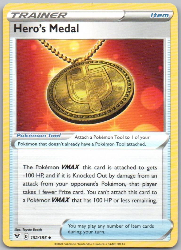Hero's Medal 152 Normal Trainer Card - Vivid Voltage