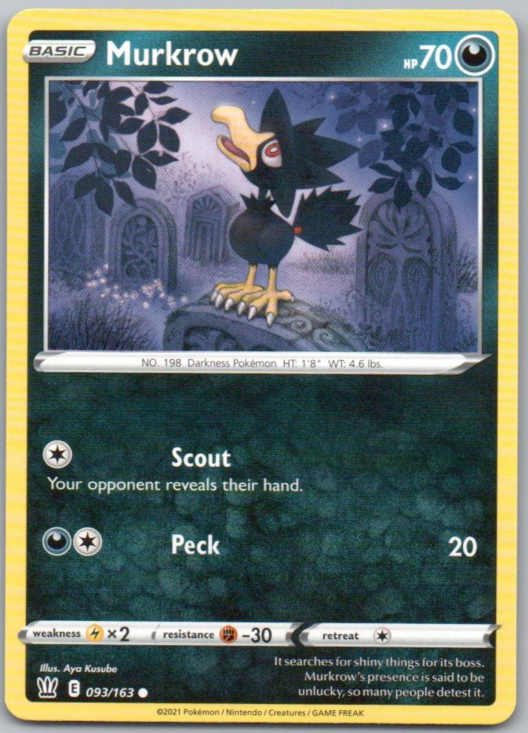 Murkrow 093 Normal Darkness Card - Battle Styles