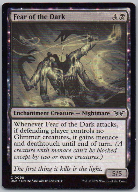 Fear of the Dark 98 Normal Enchantment Card - Duskmourn: House of Horror