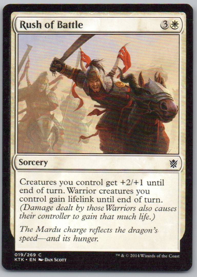 Rush of Battle 19 0 Sorcery Card - Khans of Tarkir