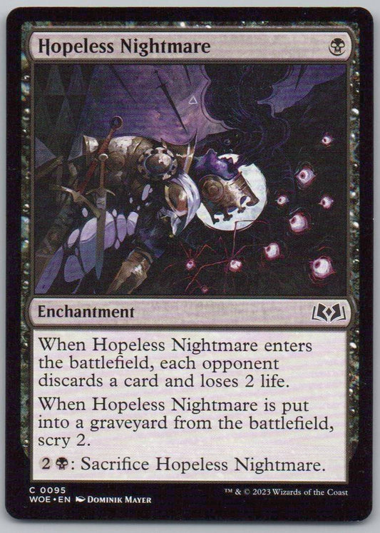 Hopeless Nightmare 95 Normal Enchantment Card - Wilds of Eldraine