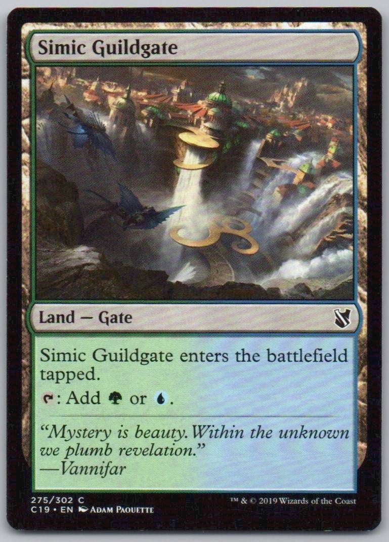Simic Guildgate 275 Normal Land Card - Commander 2019