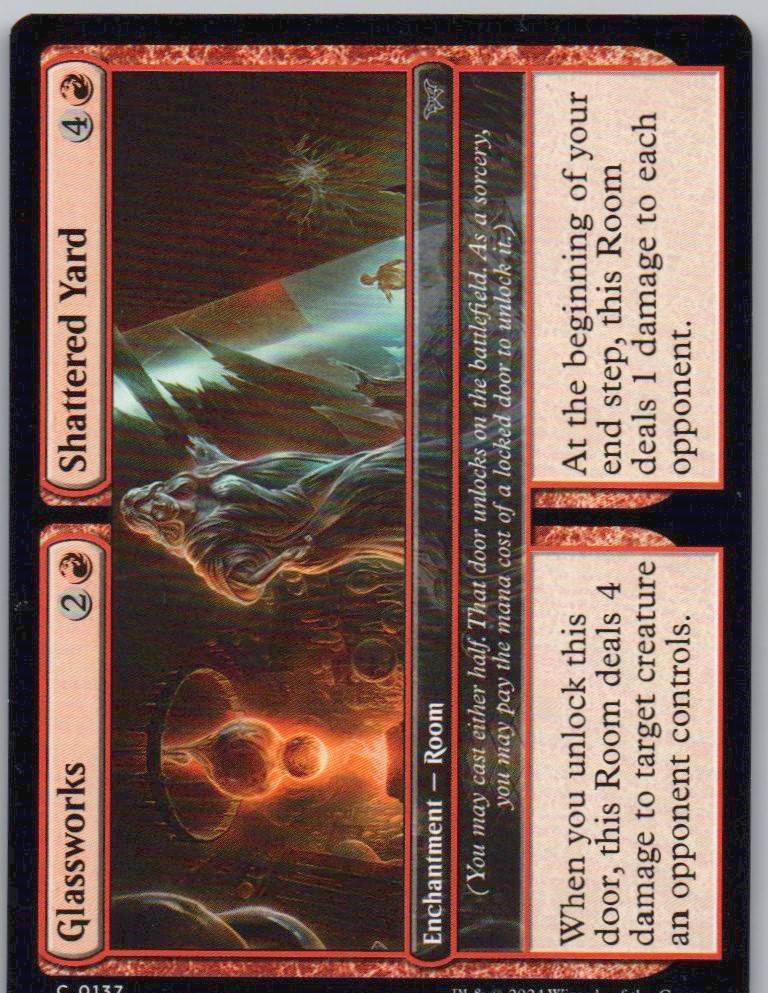 Glassworks // Shattered Yard 137 Normal Enchantment Card - Duskmourn: House of Horror