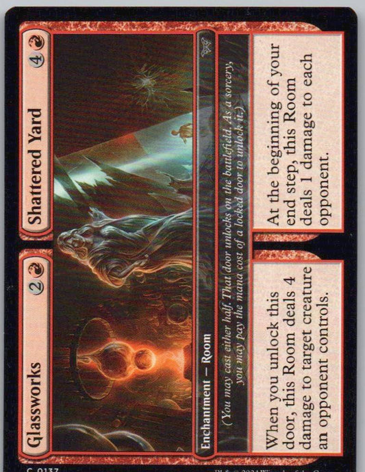 Glassworks // Shattered Yard 137 Normal Enchantment Card - Duskmourn: House of Horror