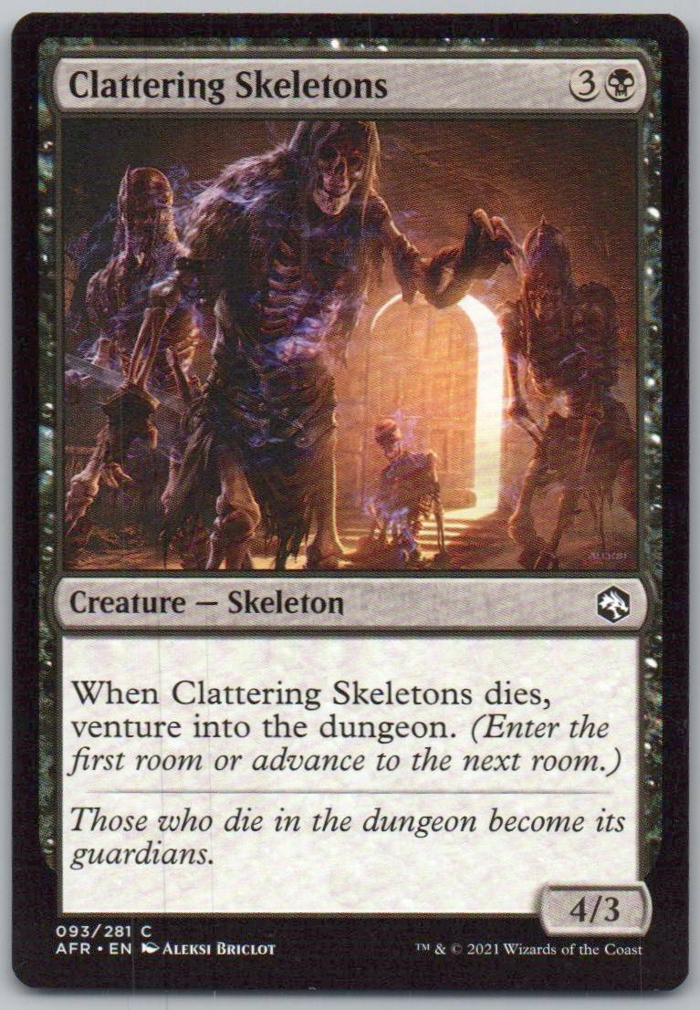 Clattering Skeletons 93 Normal Creature Card - Adventures in the Forgotten Realms