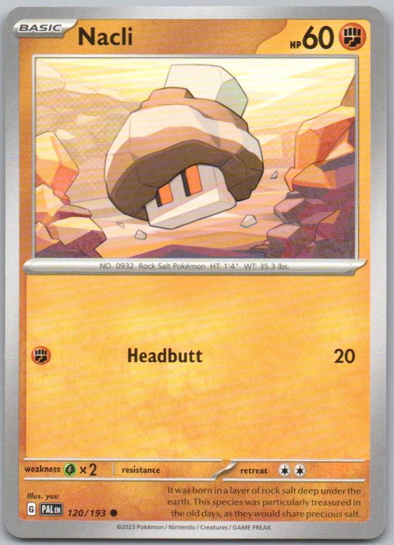 Nacli 120 Normal Fighting Card - Paldea Evolved