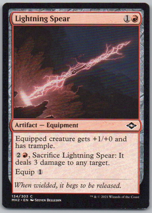 Lightning Spear 134 Normal Artifact Card - Modern Horizons 2