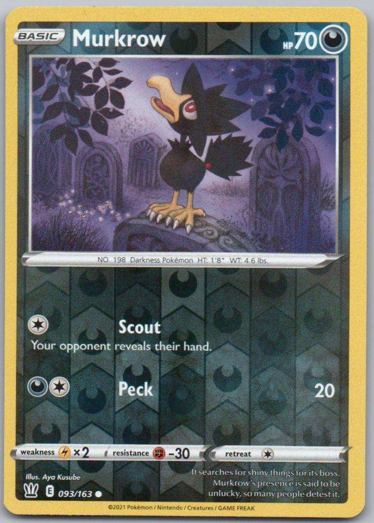 Murkrow 093 Reverse Holo Darkness Card - Battle Styles
