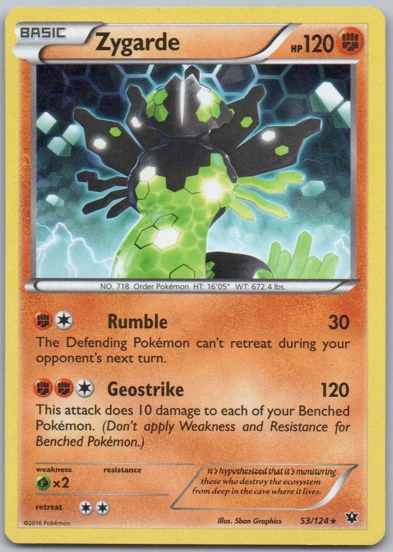 Zygarde 053 Normal Fighting Card - Fates Collide