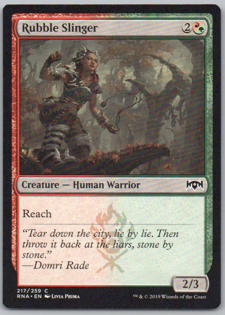 Rubble Slinger 217 Normal Creature Card - Ravnica Allegiance