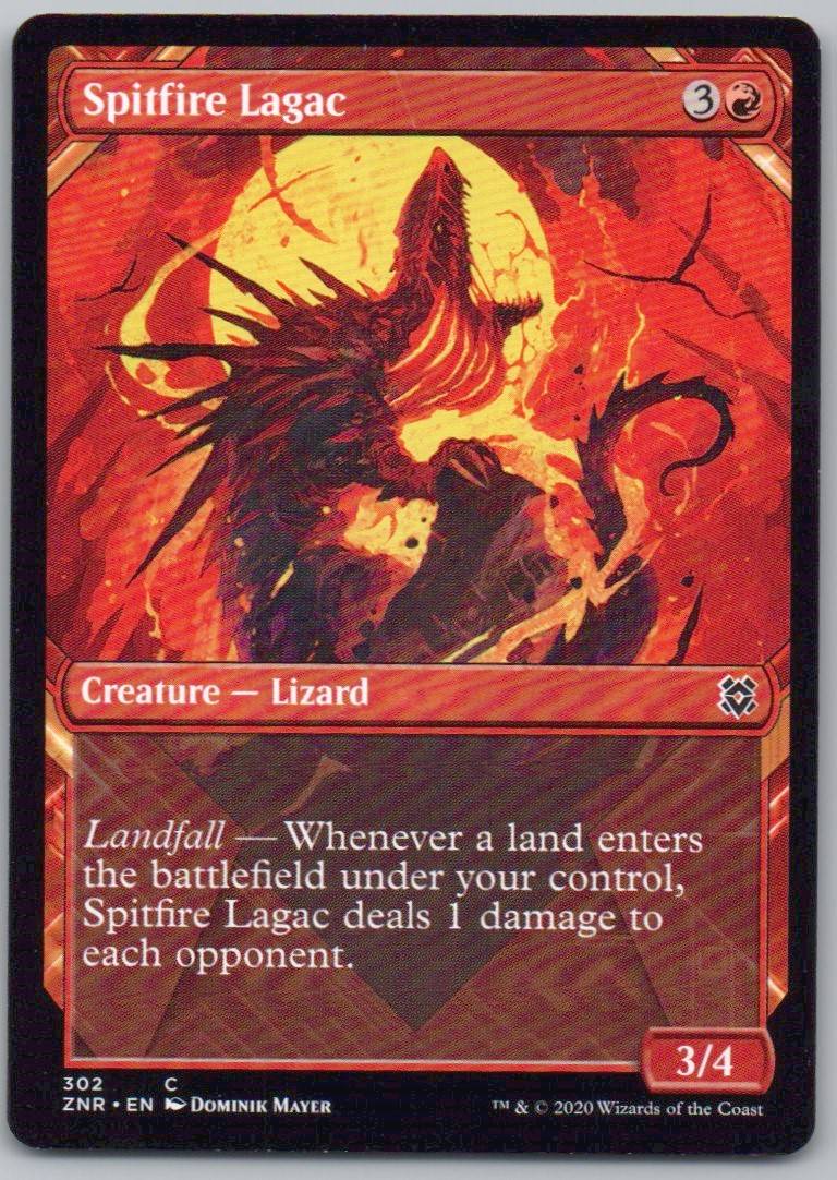 Spitfire Lagac (Showcase) 302 Normal Creature Card - Zendikar Rising