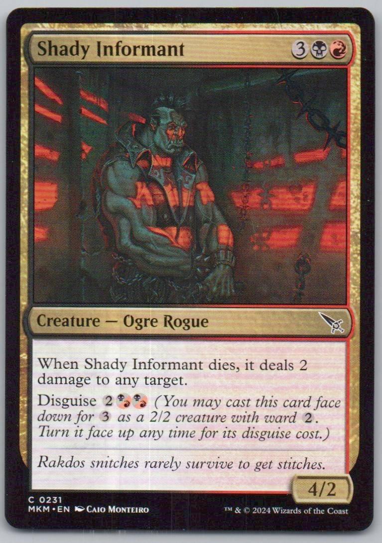 Shady Informant 231 0 Creature Card - Murders at Karlov Manor