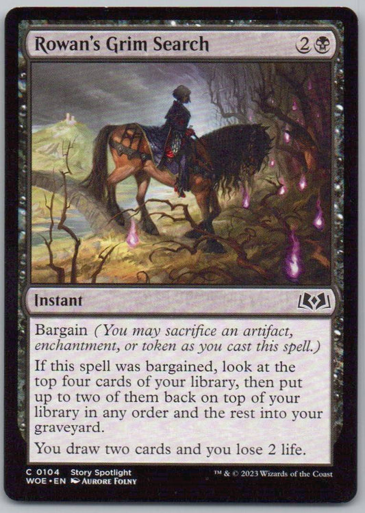 Rowan's Grim Search 104 Normal Instant Card - Wilds of Eldraine