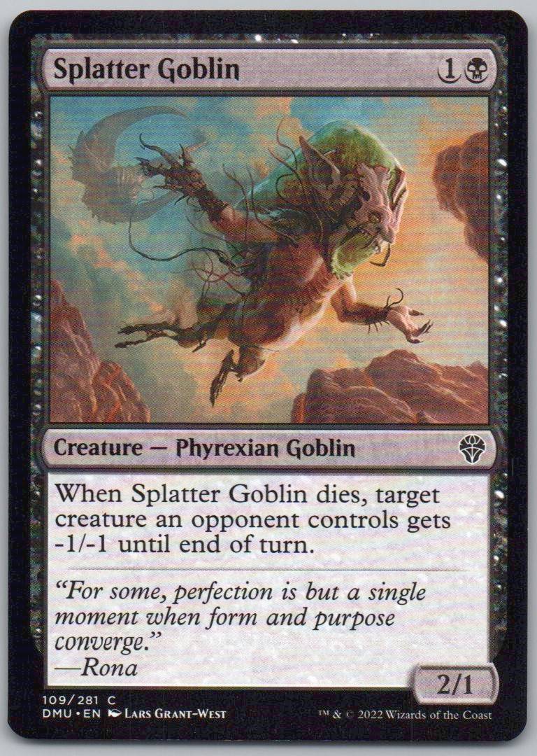 Splatter Goblin 109 Normal Creature Card - Dominaria United