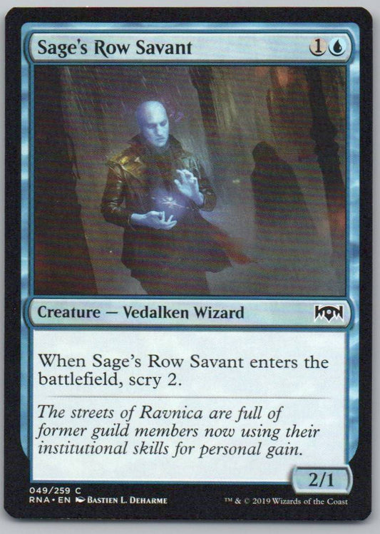 Sage's Row Savant 49 Normal Creature Card - Ravnica Allegiance