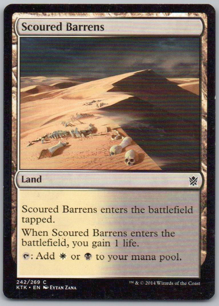 Scoured Barrens 242 0 Land Card - Khans of Tarkir