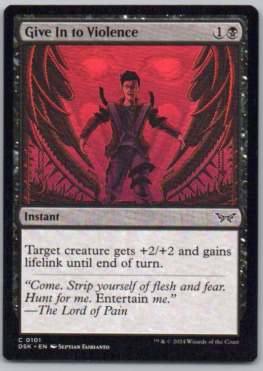 Give In to Violence 101 Normal Instant Card - Duskmourn: House of Horror