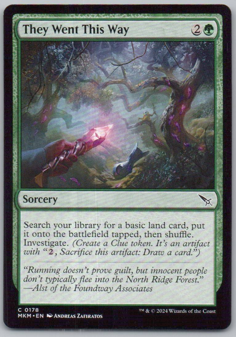 They Went This Way 178 0 Sorcery Card - Murders at Karlov Manor