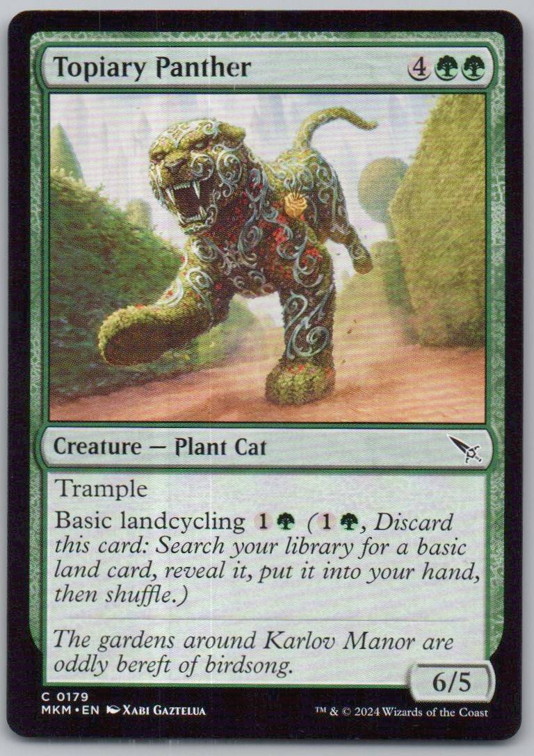 Topiary Panther 179 0 Creature Card - Murders at Karlov Manor