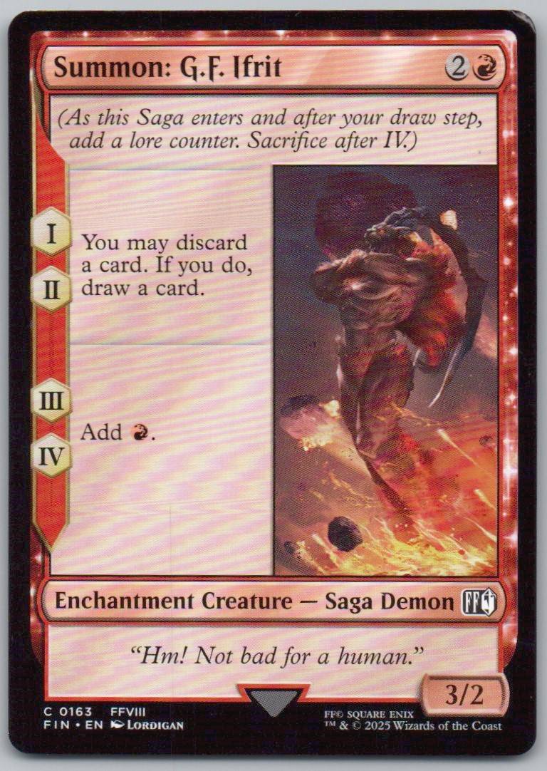 Summon: G.F. Ifrit 163 Normal Enchantment Card - FINAL FANTASY