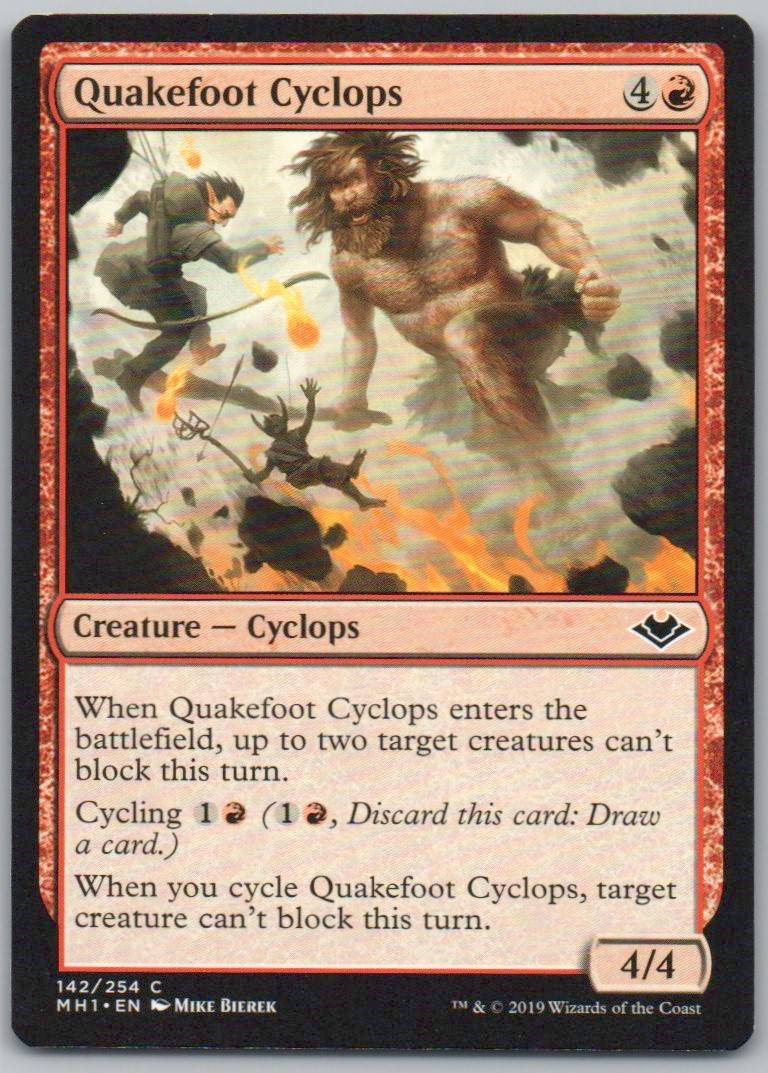Quakefoot Cyclops 142 Normal Creature Card - Modern Horizons