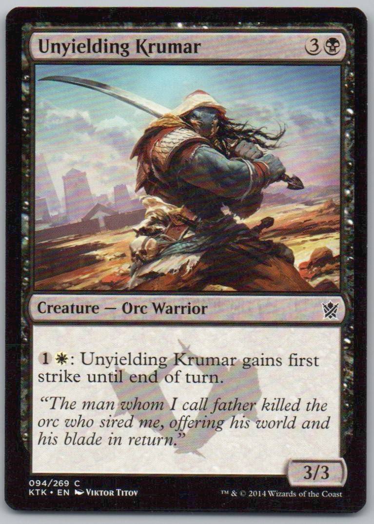 Unyielding Krumar 94 0 Creature Card - Khans of Tarkir